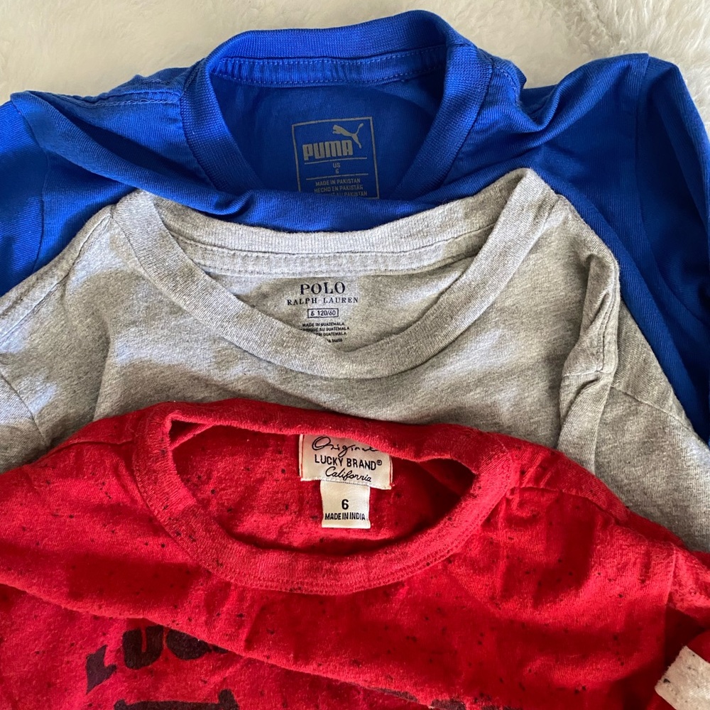Boy Size 6 Bundle 3 Long sleeves